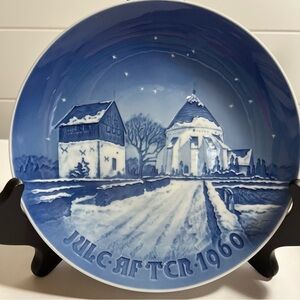 1960 Bing & Grondahl Plate OSTERLARS CHURCH Kjeld Bonfils Denmark